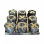 Marble 7x7 Tic-tac-toe, Black/gold