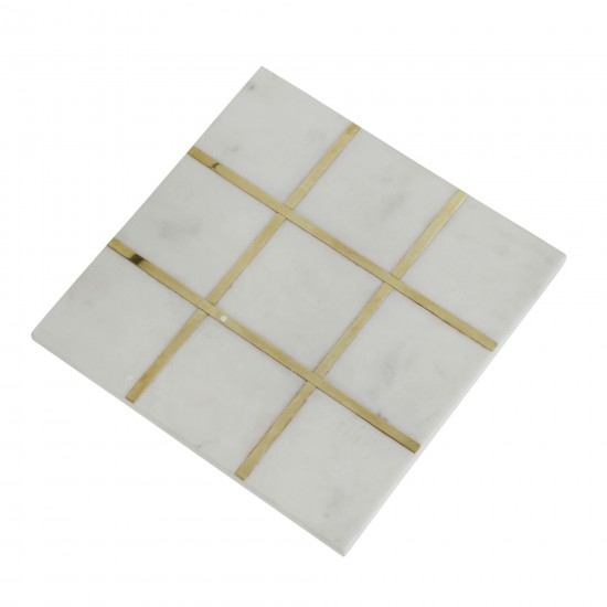 Marble 7x7 Tic-tac-toe, Black/gold