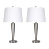Metal,s/2,25"h,slim Cone Table Lamps,nickel
