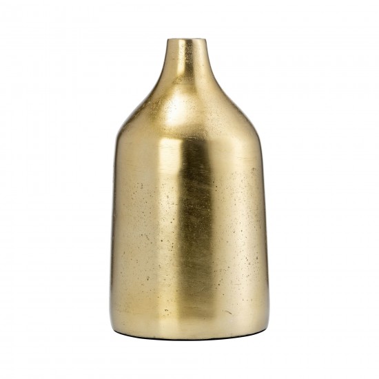 Metal 9" Bottle Vase, Gold