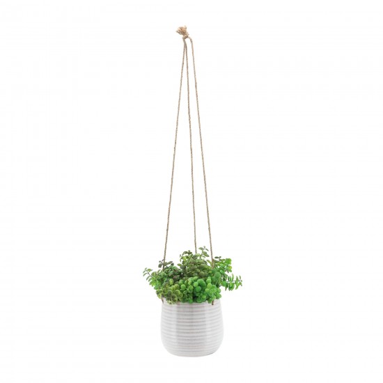 Ceramic 6" Hanging Planter,beige