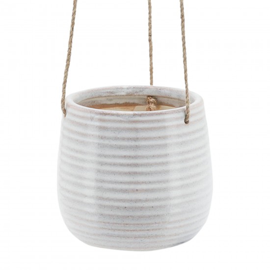 Ceramic 6" Hanging Planter,beige