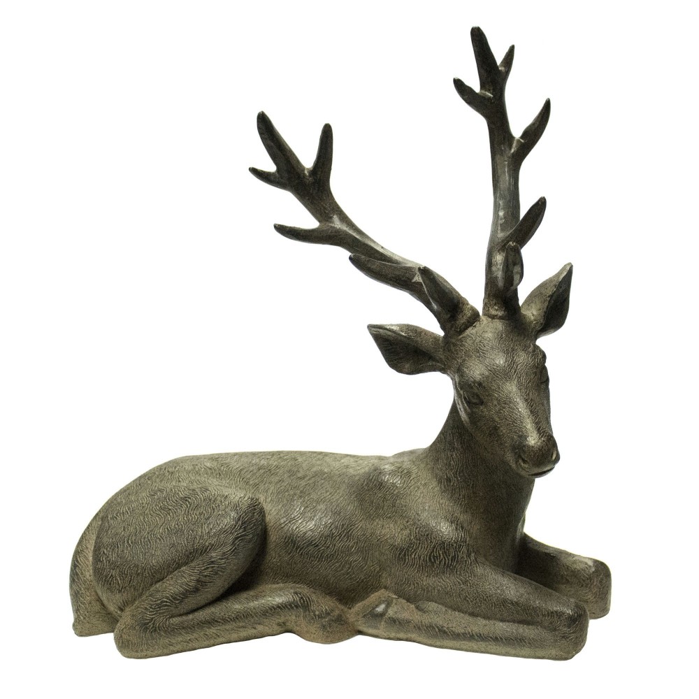 Brown Resin Deer, Sitting