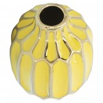 Ceramic Vase 8"h, Yellow/gold