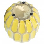 Ceramic Vase 8"h, Yellow/gold