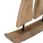 Wood, 12x13" Sailboat, Brown