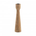 Wood, 12"h Candle Holder, Brown