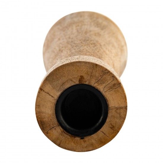 Wood, 12"h Candle Holder, Brown