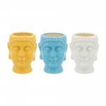 S/3 Buddha Citronella Candle, 8.5" Multi 40oz