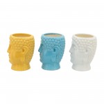 S/3 Buddha Citronella Candle, 8.5" Multi 40oz