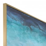 52x52 Framed Hand Painted Sky Canvas, Ivory