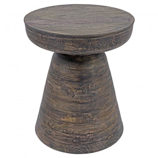 Wood, 19" Side Table, Dk Brown