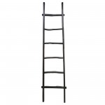 Wooden , Decorative 76" Ladder, Black