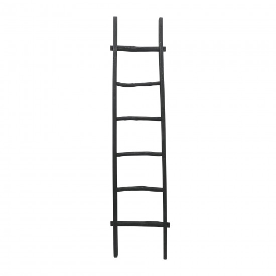 Wooden , Decorative 76" Ladder, Black