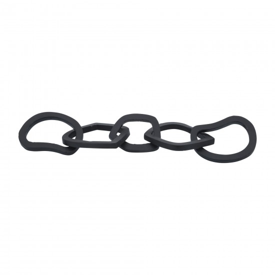 Metal, 17" 5-link Chains, Black