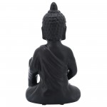 Black Ceramic Seated Buddha