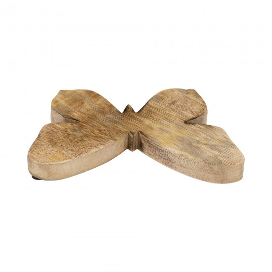 Wood, 9"h Butterfly Deco, Brown