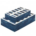 Resin S/2 Checkered Boxes, Blue