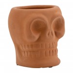 Cer, 5" Skull Scented Candle, Terracotta