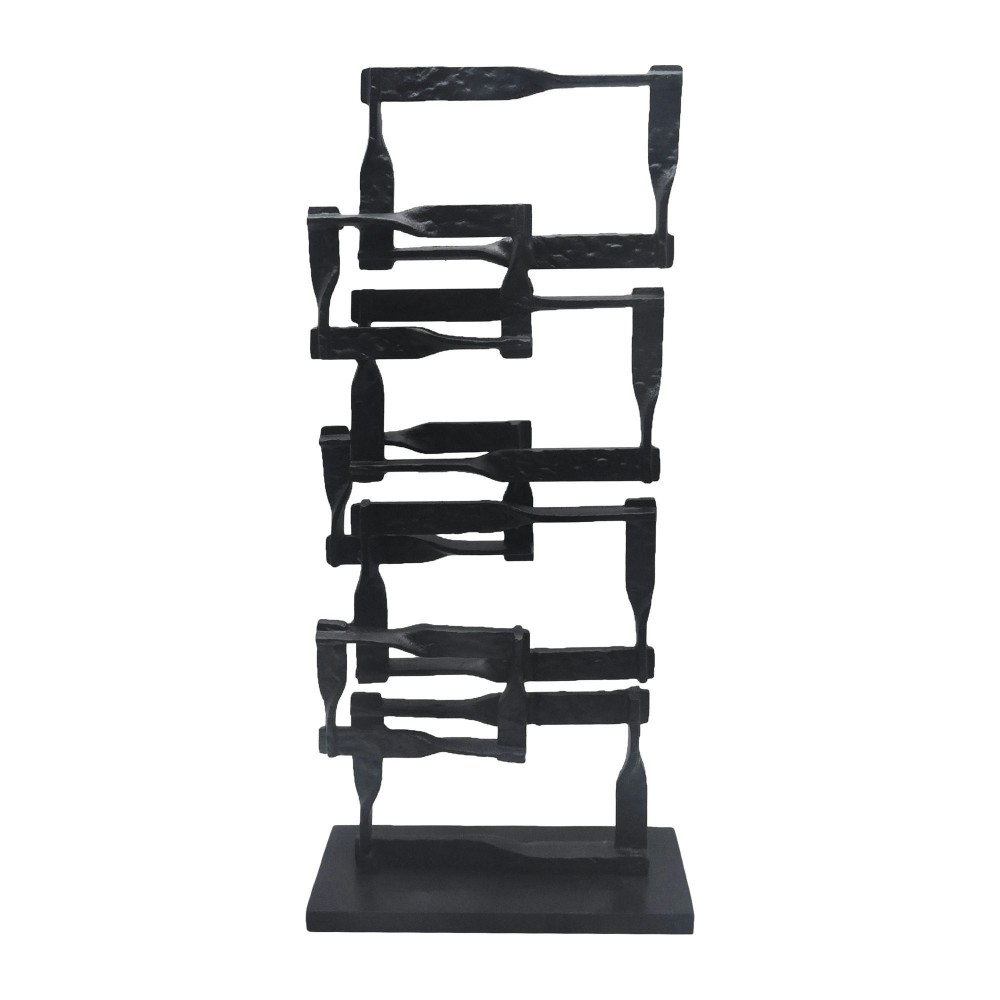 Metal, 23"h Stacking Squares, Black