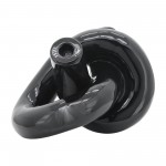 Cer, 6" Loopy Candle Holder, Black