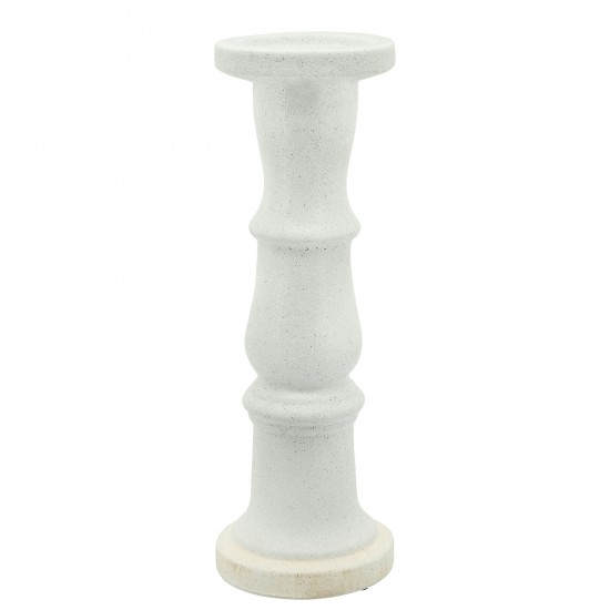 Ceramic 16" Candle Holder, Beige Fade Matt