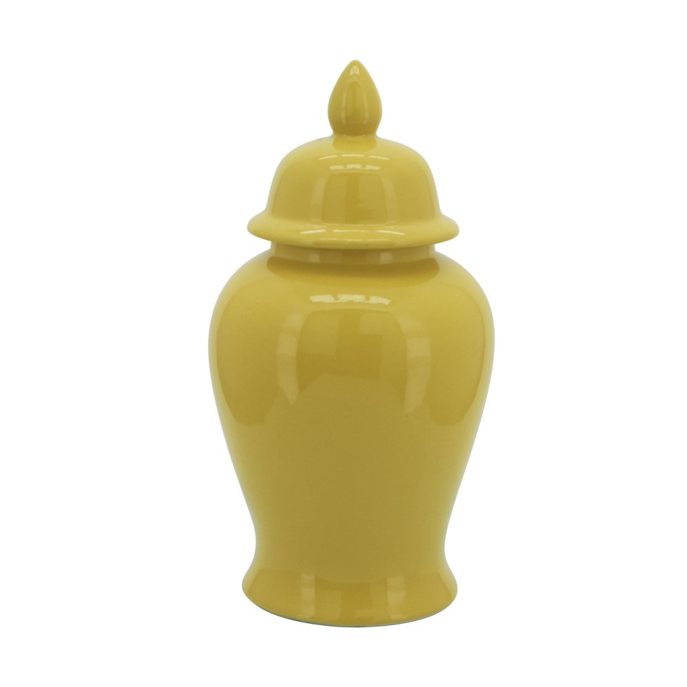 18" Temple Jar, Yellow