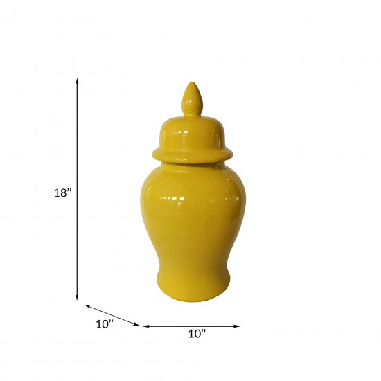 18" Temple Jar, Yellow