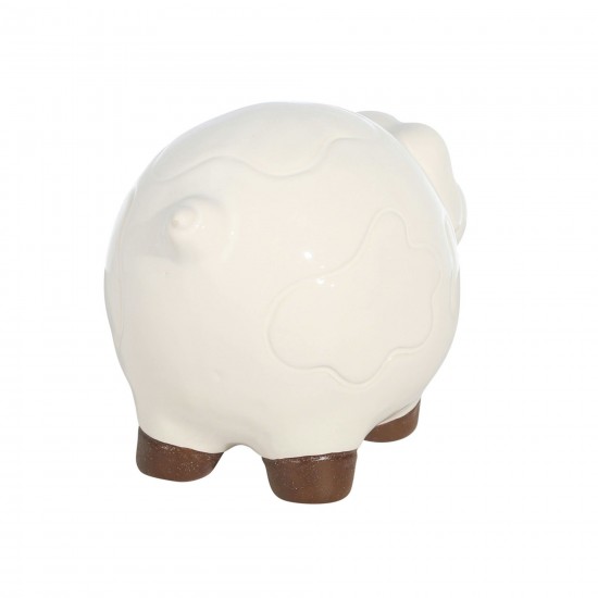 Ceramic 6" Barn Pig, Ivory