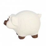 Ceramic 6" Barn Pig, Ivory