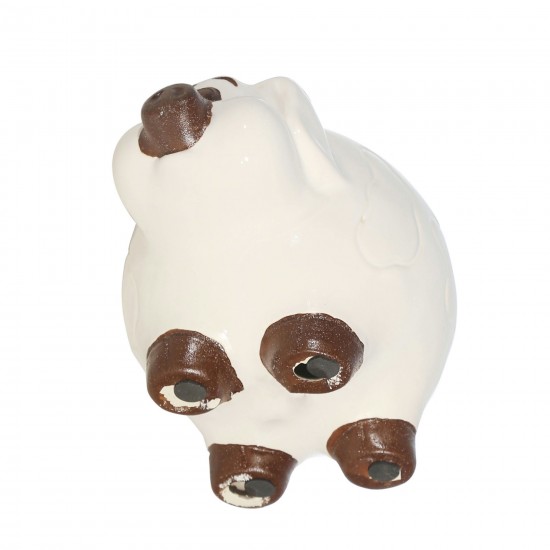 Ceramic 6" Barn Pig, Ivory