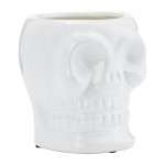 Cer, 5" Skull Scented Candle, White 14oz