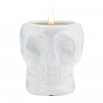 Cer, 5" Skull Scented Candle, White 14oz