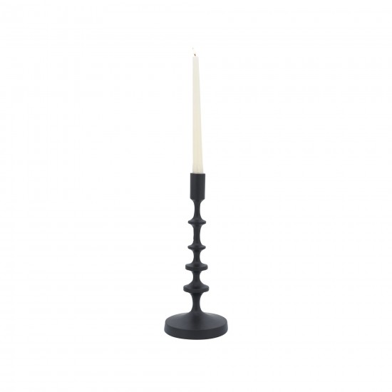 Metal, 13"h Taper Candle Holder, Black