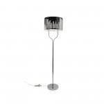 Stainless Steel 59" Skyline Floor Lamp, 2 Bulb, Si