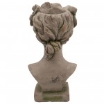 Resin, 22"h Lady Glaring, Gray