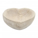 Wood, S/2 9/10" Heart Bowls, Natural