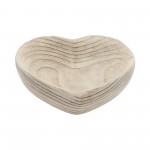 Wood, S/2 9/10" Heart Bowls, Natural