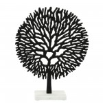 Metal, 17"h Tree Table Accent, Black