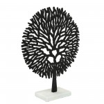 Metal, 17"h Tree Table Accent, Black