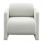 Fabric Arm Chair - White/gray