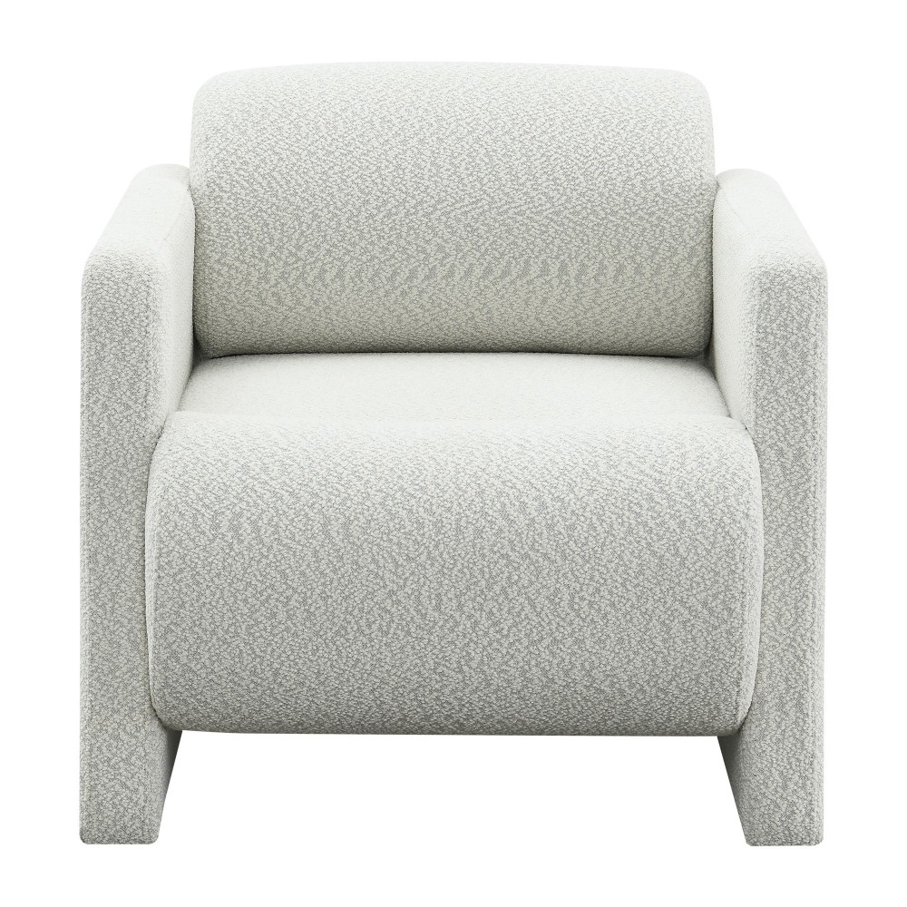 Fabric Arm Chair - White/gray