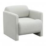 Fabric Arm Chair - White/gray