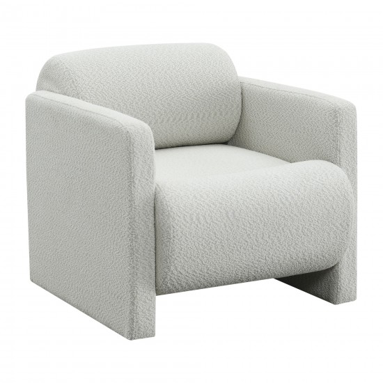 Fabric Arm Chair - White/gray