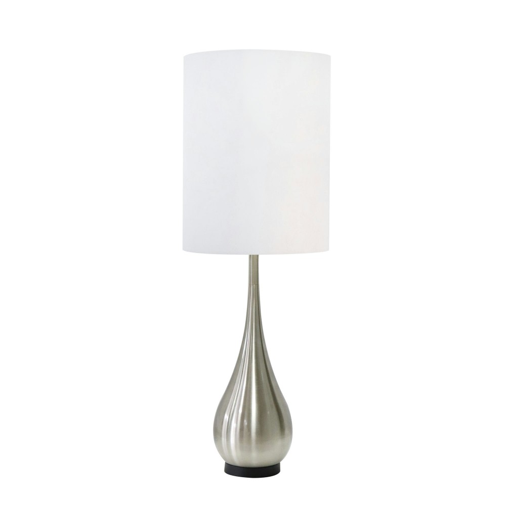 Metal 40" Teardrop Table Lamp, Silver Metal 40" Teardrop Table Lamp, Silver
