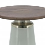 Wooden Top, 18"h Nebular Side Table, Cream