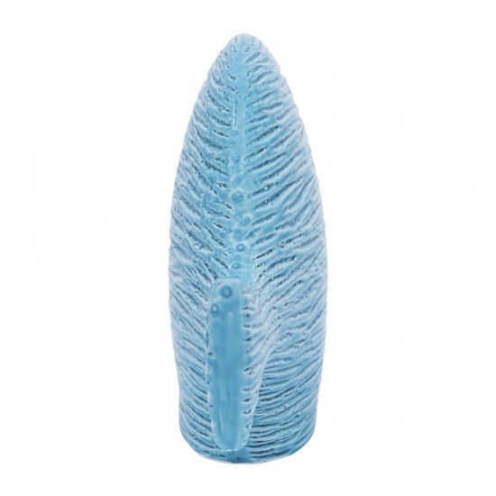 Cer, 14" Textured Fish, Blue