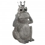 Resin, 21"h No Hear Frog, Gray