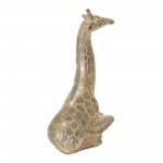 Resin 10" Sitting Giraffe , Gold