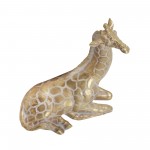 Resin 10" Sitting Giraffe , Gold